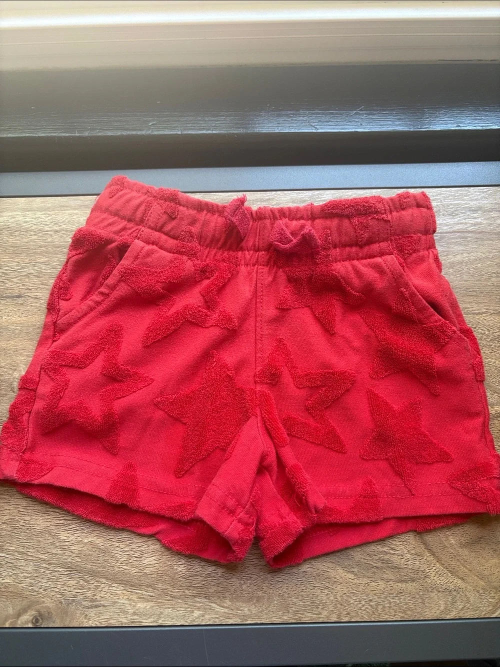 Set of 3 Comfy 18m Shorts - Light Blue, Red, and 1 Navy Shark Print bathing suit
